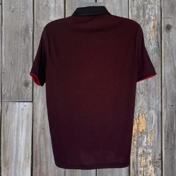 Antigua Chicago Blackhawks Polo Shirt Men’s Size M | Red & Black Dotted Pattern - Picture 4 of 7